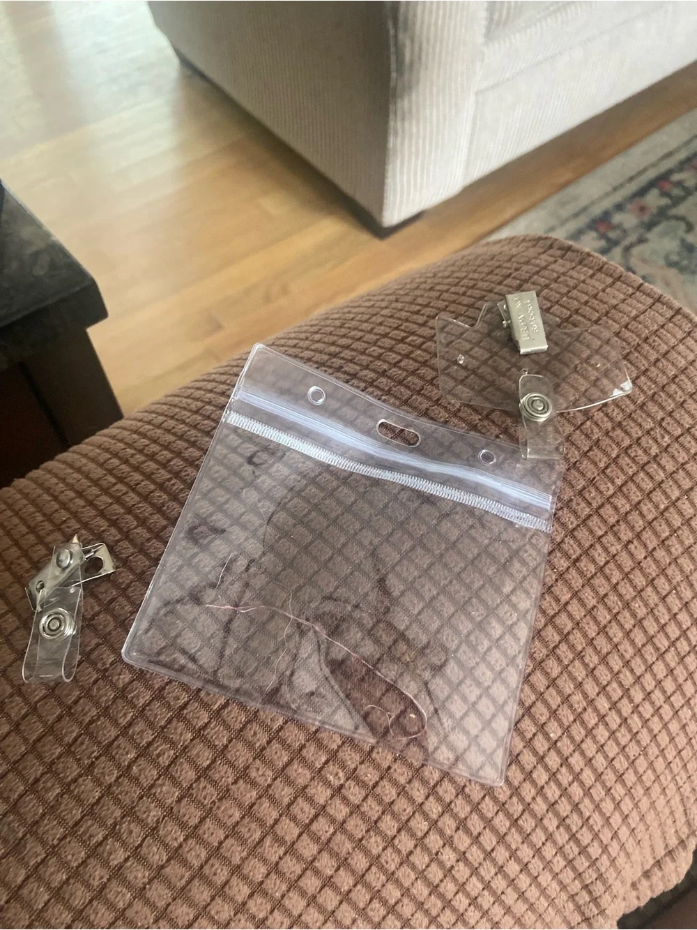 Clear Vinyl Badge Holder with Clip